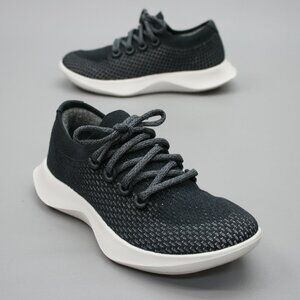 Allbirds Ladies 6.5 TD/Tree Dasher Black Gray Comfort Running Shoes Gym Sneakers